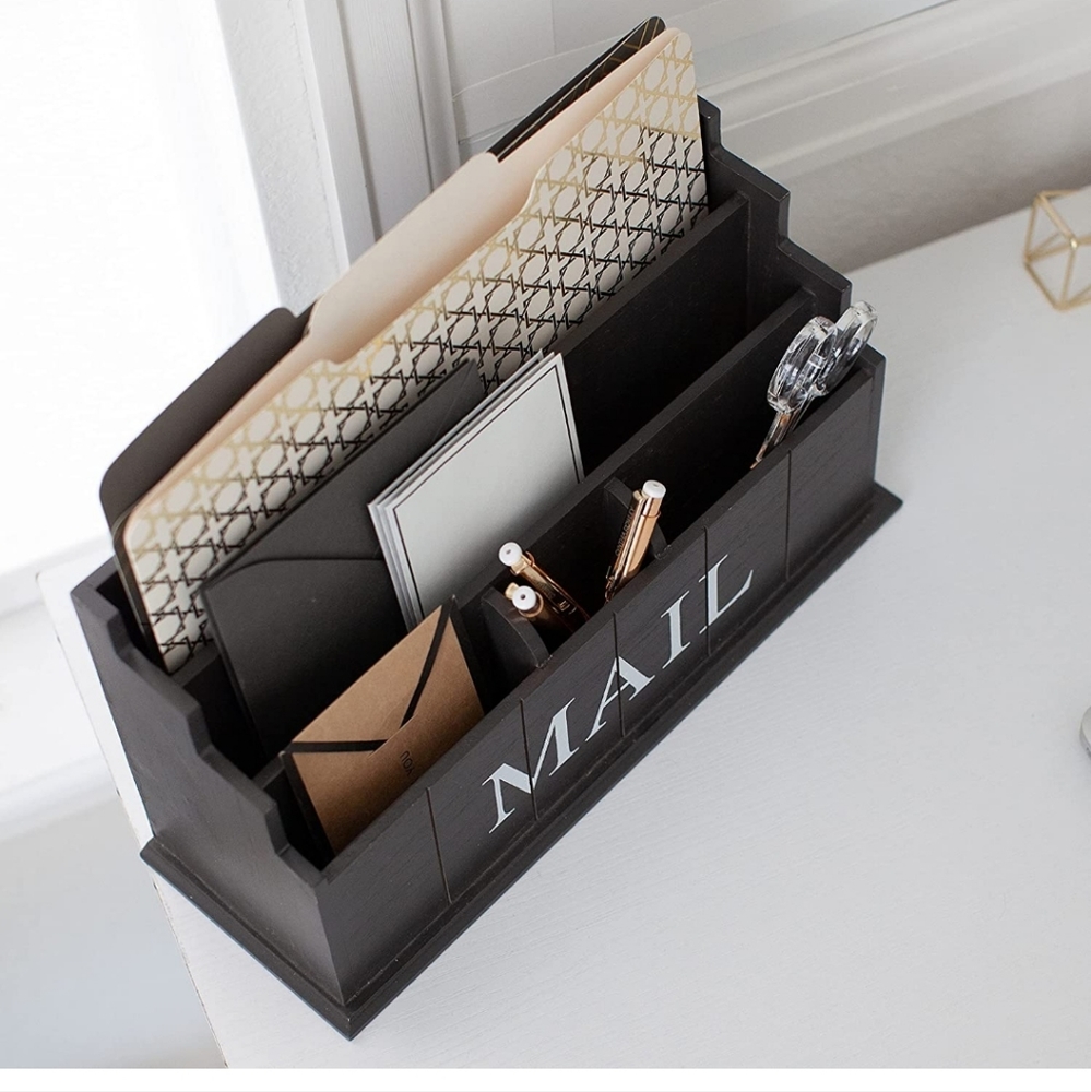 Modern farmhouse mail sorting station